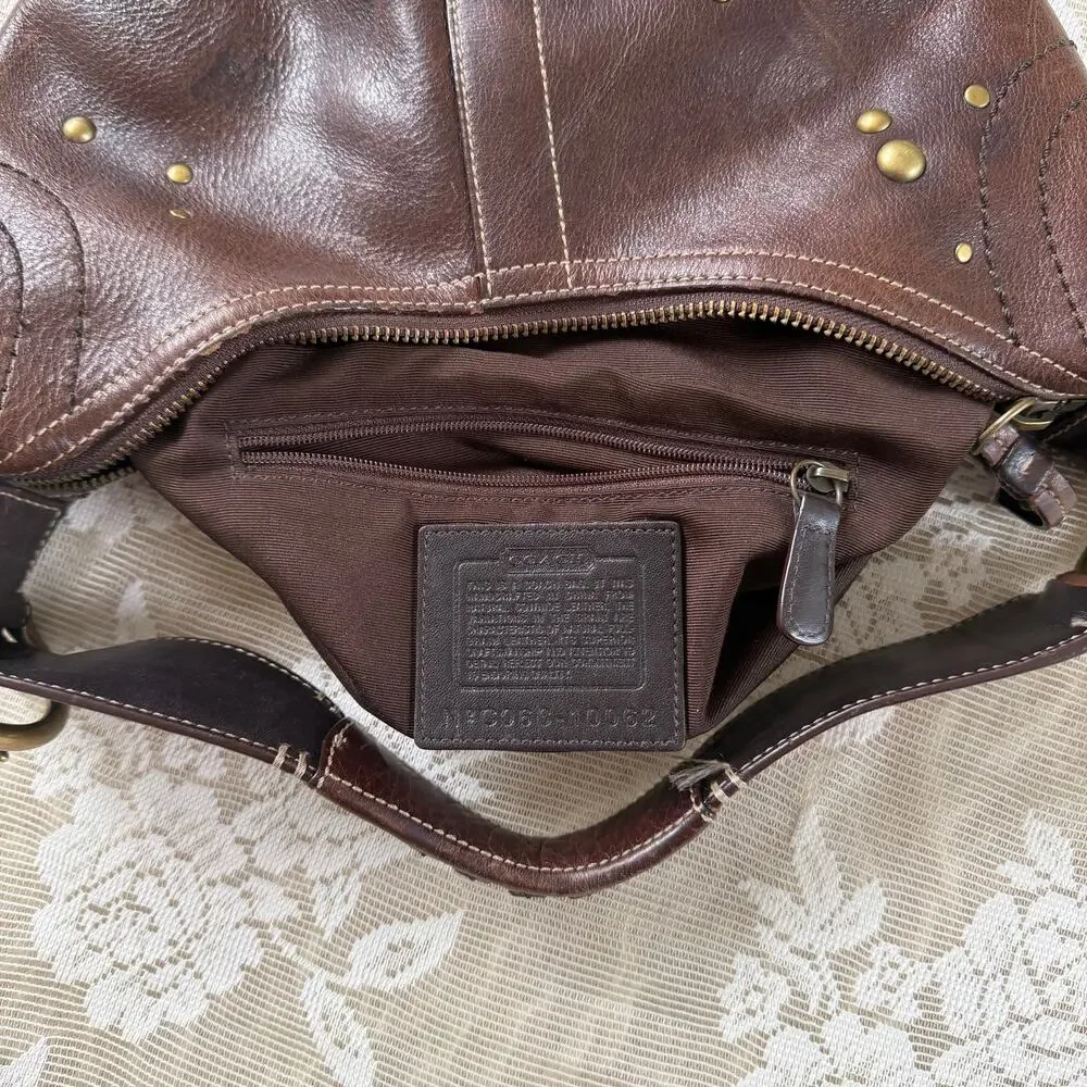 Vintage Coach Leather Hobo Shoulder Bag
